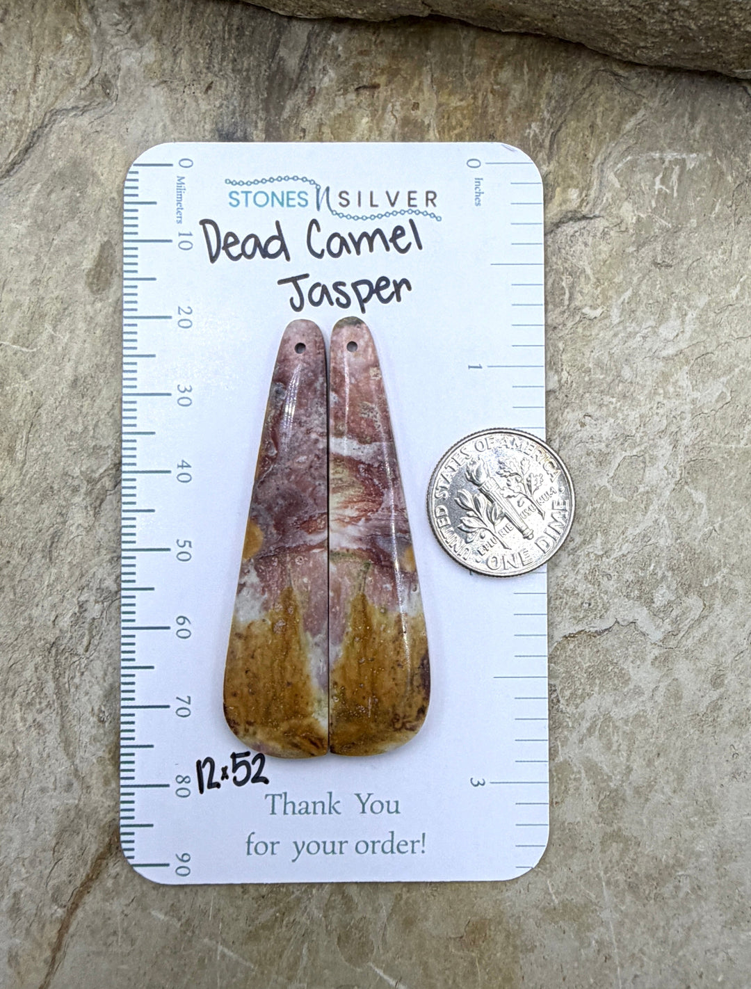 RARE Dead Camel Jasper (Nevada) Matching Earring Slab Bead