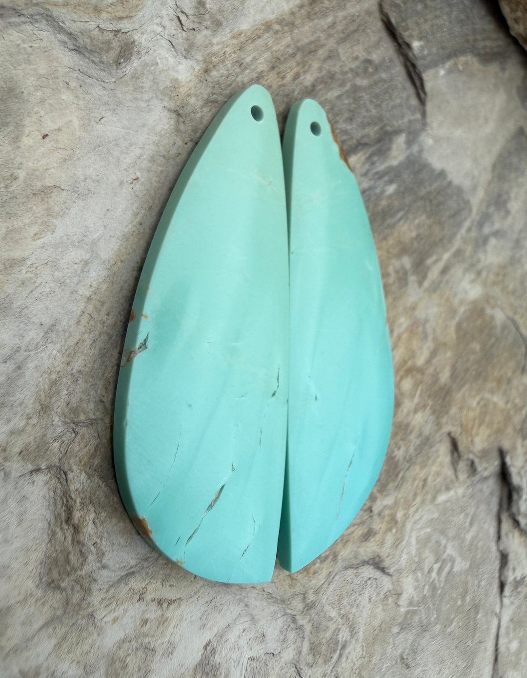 RARE Dry Creek Turquoise (Nevada) BIG Matching Earring Slab