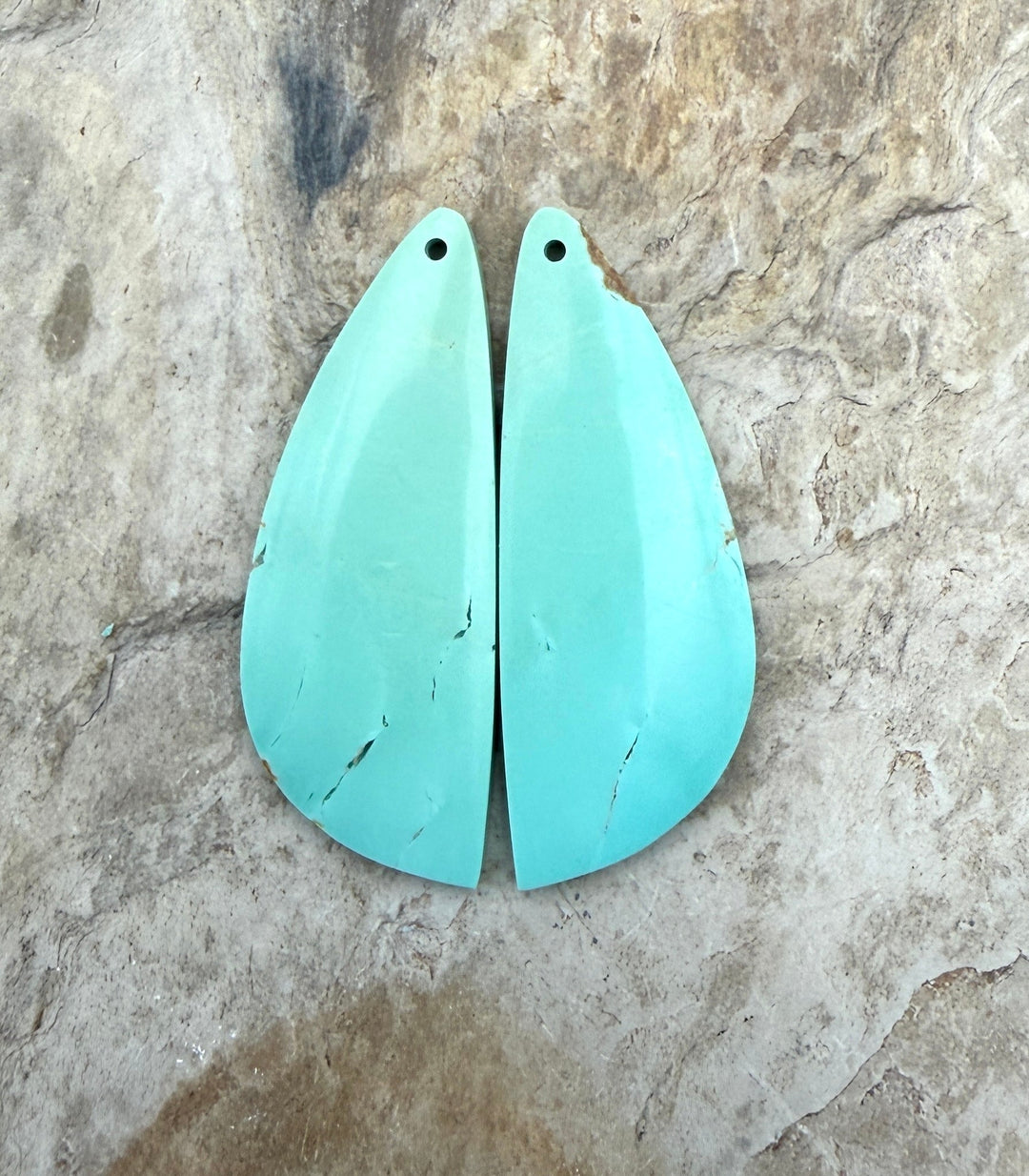 RARE Dry Creek Turquoise (Nevada) BIG Matching Earring Slab