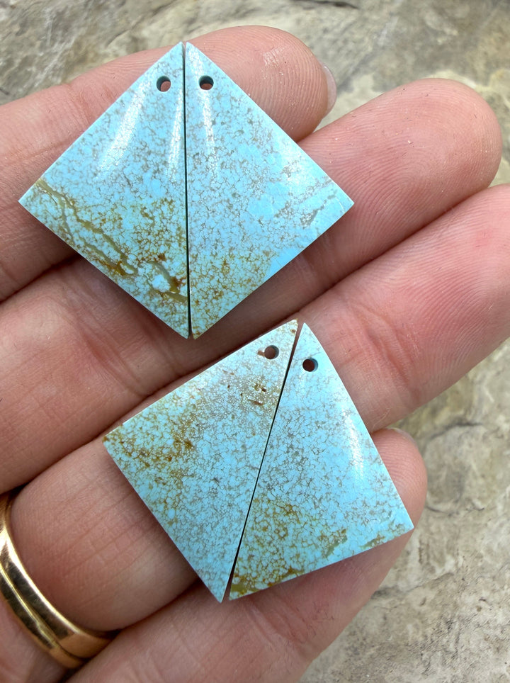 RARE Dry Creek Turquoise (Nevada) Matching Earring Slab