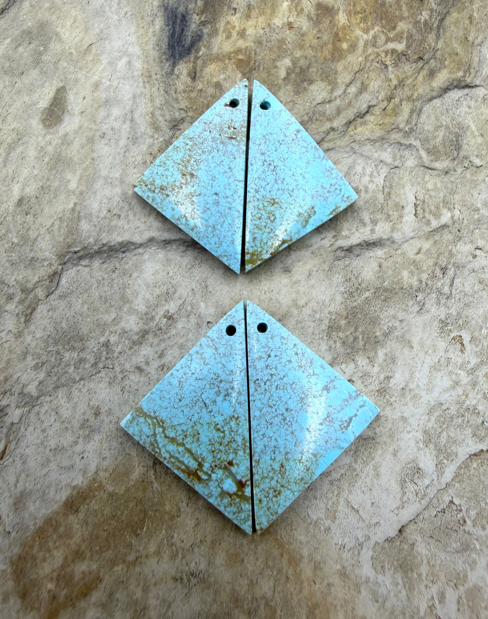 RARE Dry Creek Turquoise (Nevada) Matching Earring Slab