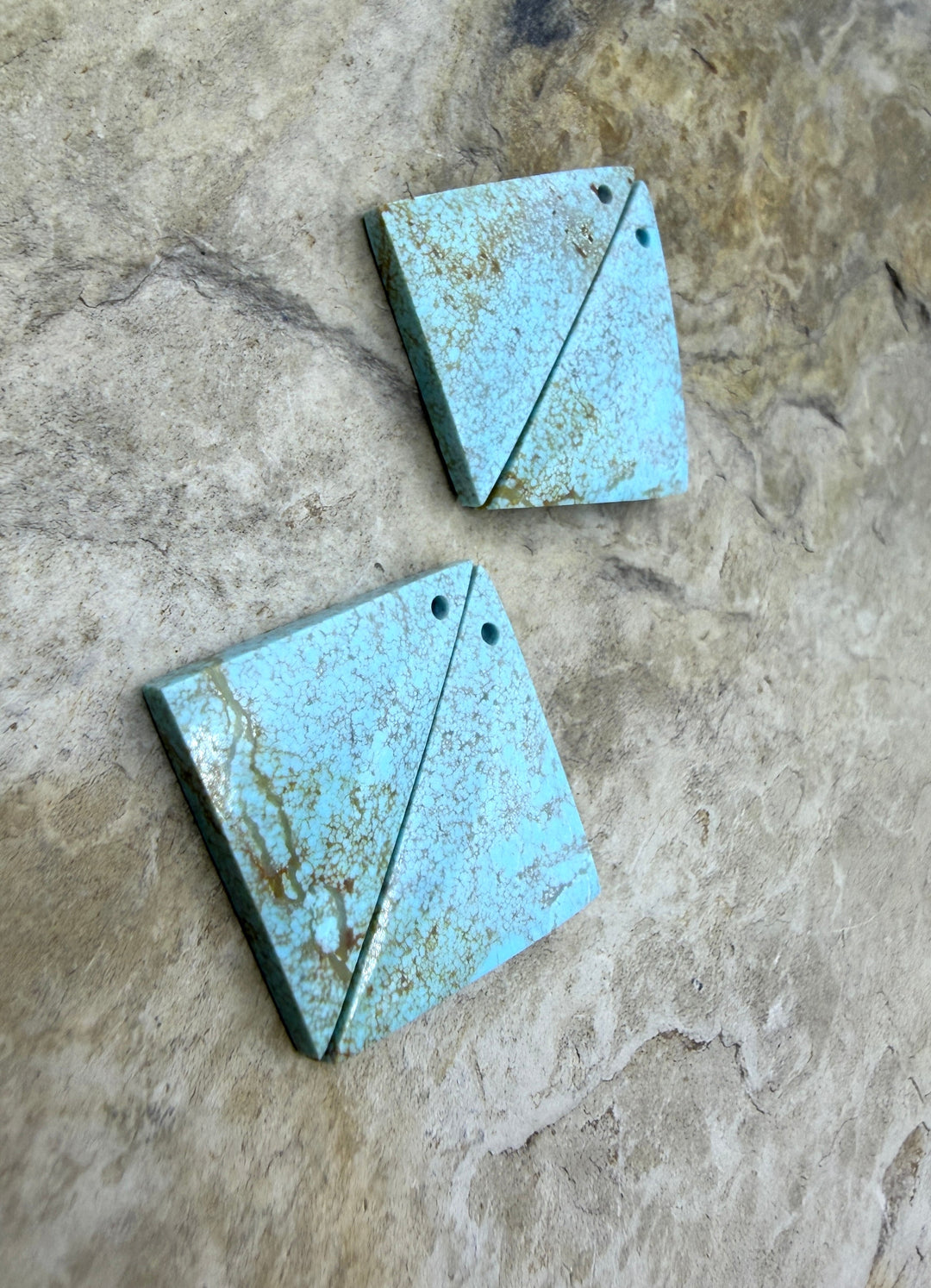 RARE Dry Creek Turquoise (Nevada) Matching Earring Slab