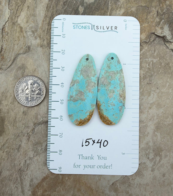 RARE Dry Creek Turquoise (Nevada) Matching Earring Slab