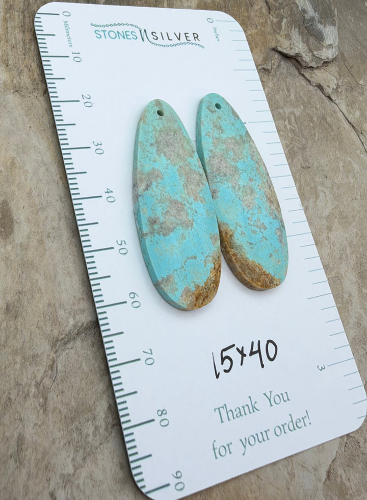 RARE Dry Creek Turquoise (Nevada) Matching Earring Slab