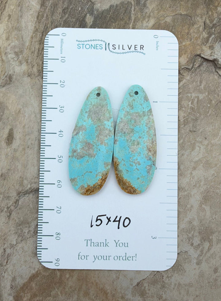 RARE Dry Creek Turquoise (Nevada) Matching Earring Slab