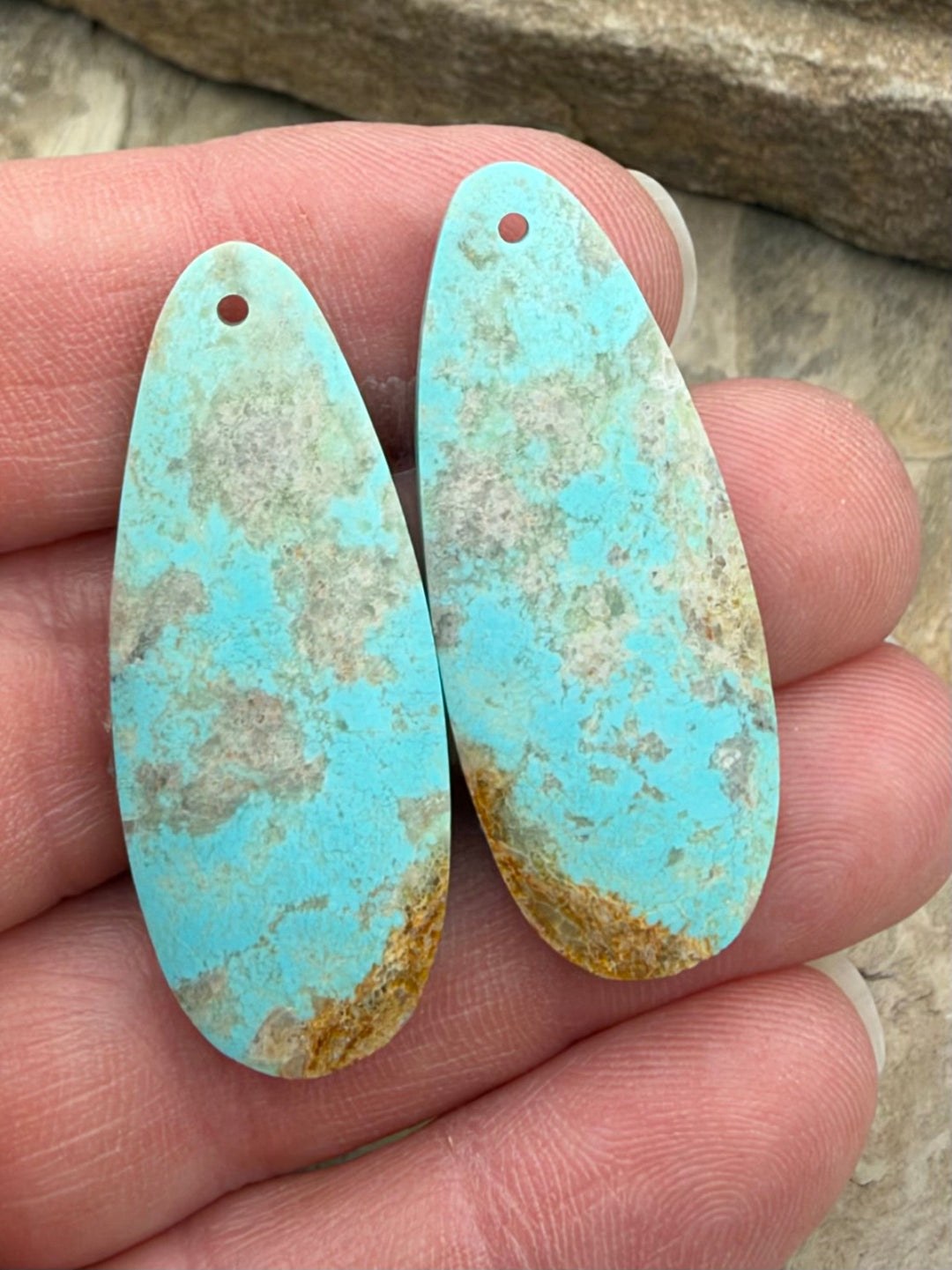RARE Dry Creek Turquoise (Nevada) Matching Earring Slab