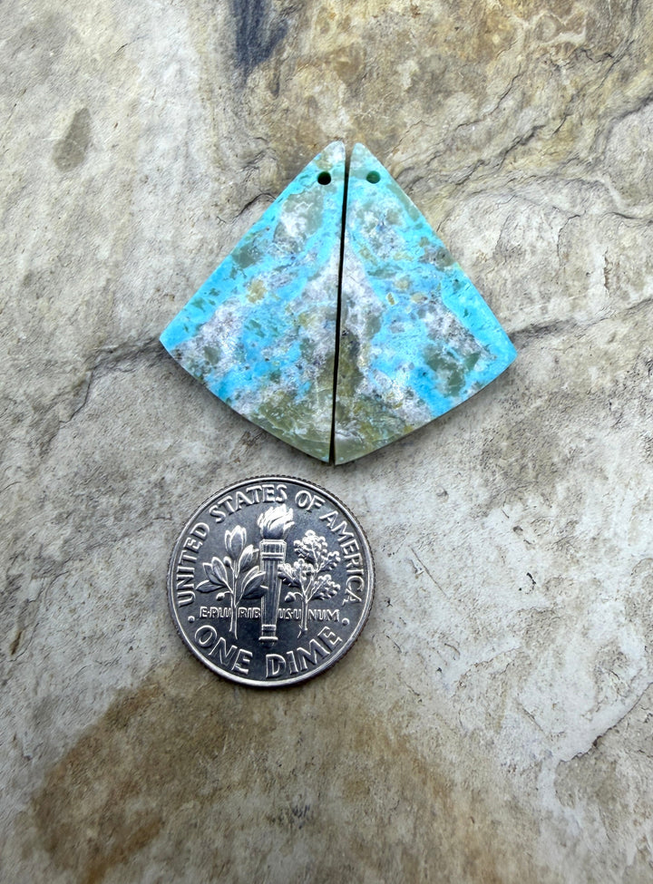 RARE Dry Creek Turquoise (Nevada) Matching Earring Slab