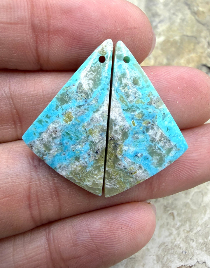 RARE Dry Creek Turquoise (Nevada) Matching Earring Slab