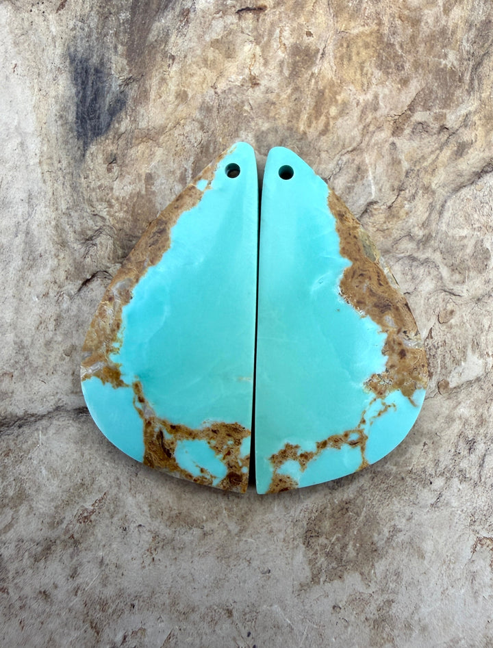 RARE Dry Creek Turquoise (Nevada) Matching Earring Slab