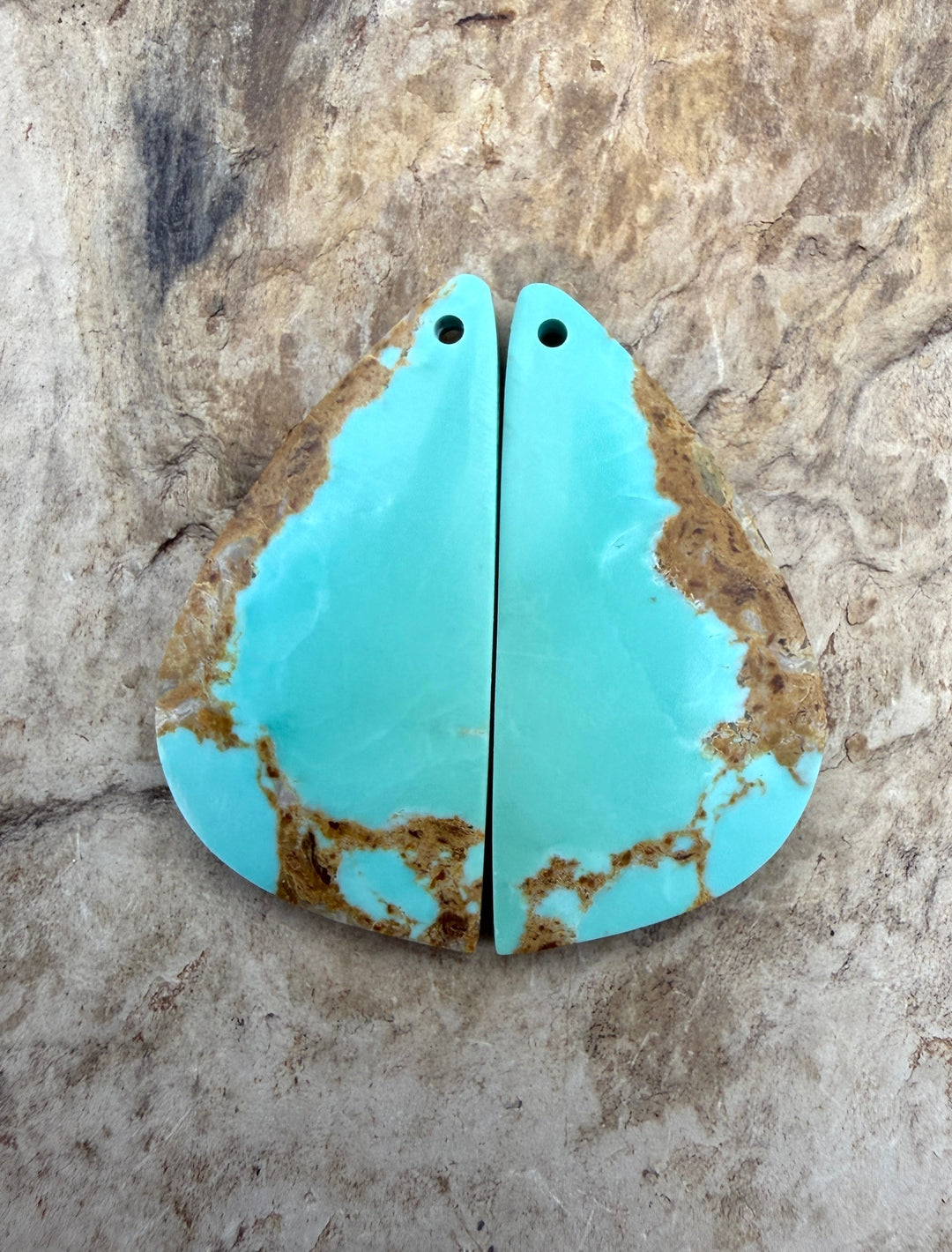 RARE Dry Creek Turquoise (Nevada) Matching Earring Slab