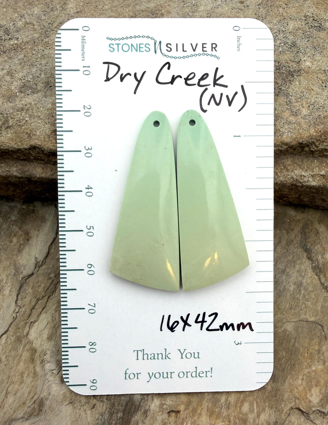 RARE Dry Creek Turquoise (Nevada) Matching Earring Slab