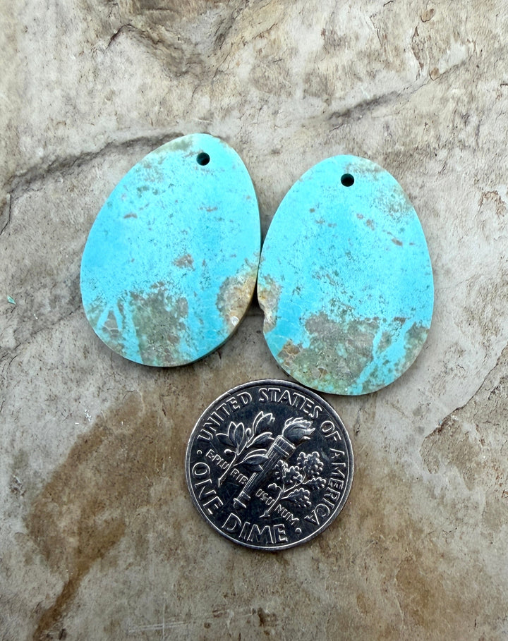 RARE Dry Creek Turquoise (Nevada) Matching Earring Slab