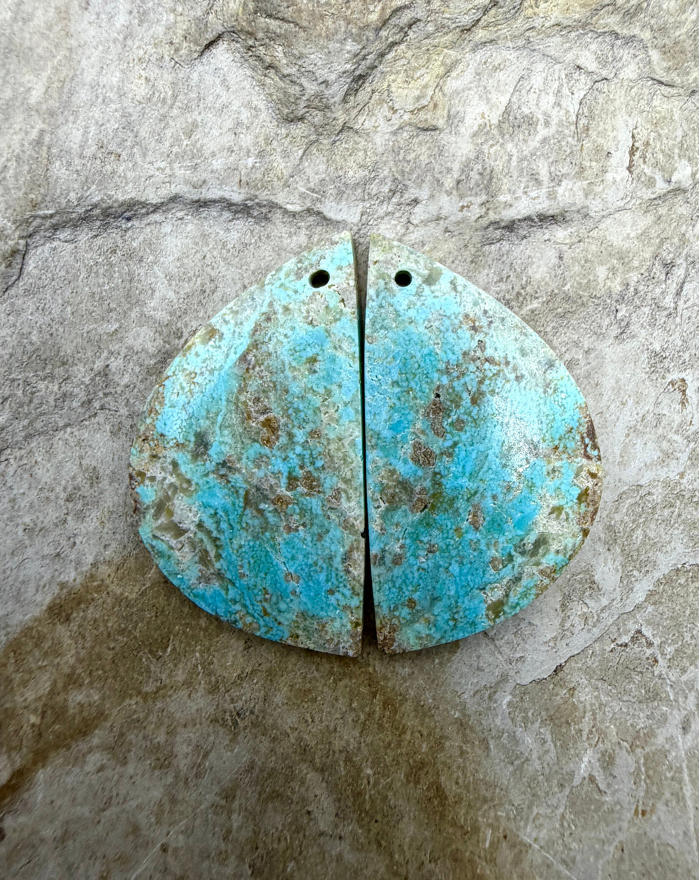 RARE Dry Creek Turquoise (Nevada) Matching Earring Slab