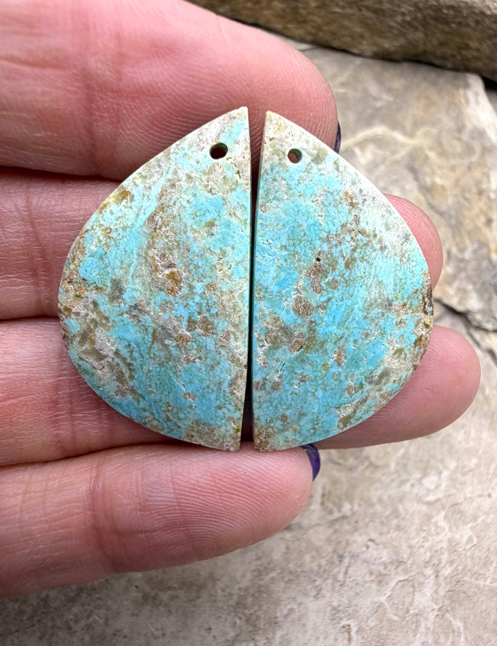 RARE Dry Creek Turquoise (Nevada) Matching Earring Slab