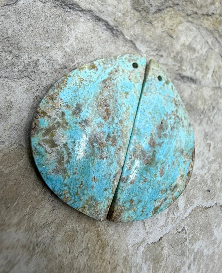 RARE Dry Creek Turquoise (Nevada) Matching Earring Slab