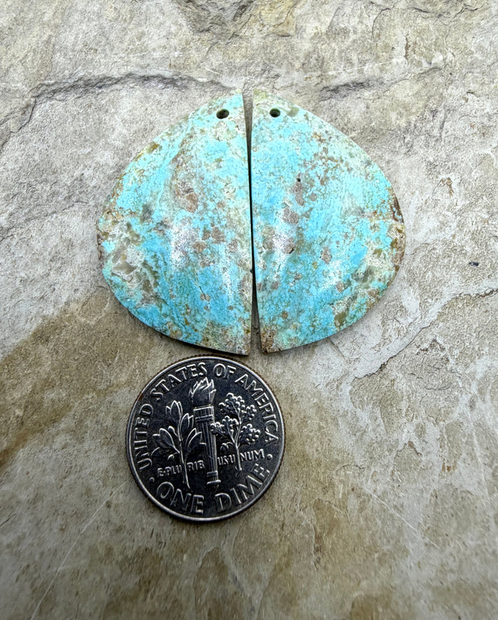 RARE Dry Creek Turquoise (Nevada) Matching Earring Slab