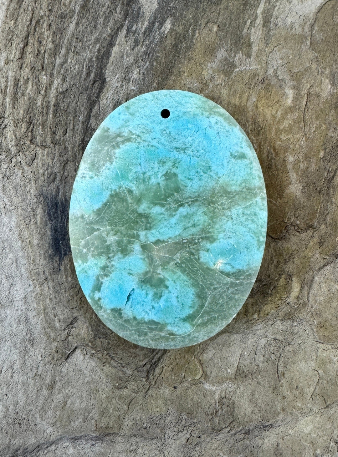 RARE Dry Creek Turquoise (NV) Focal Pendant Bead 27x35mm