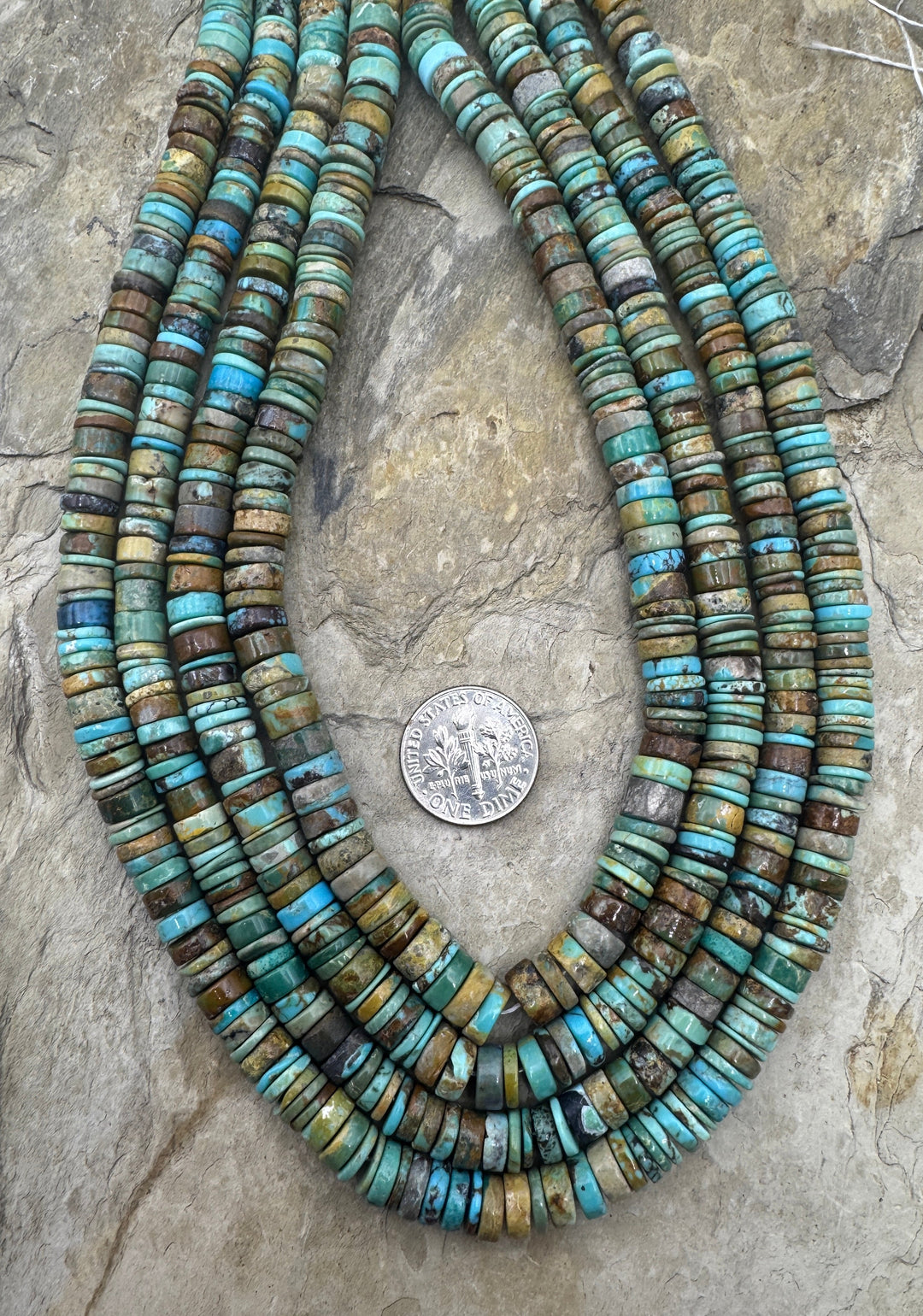RARE Easter Blue Turquoise (Nevada) 6.5-7mm Heishi Bead