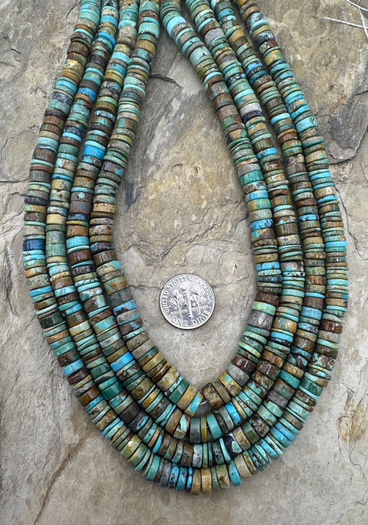 RARE Easter Blue Turquoise (Nevada) 6.5-7mm Heishi Bead