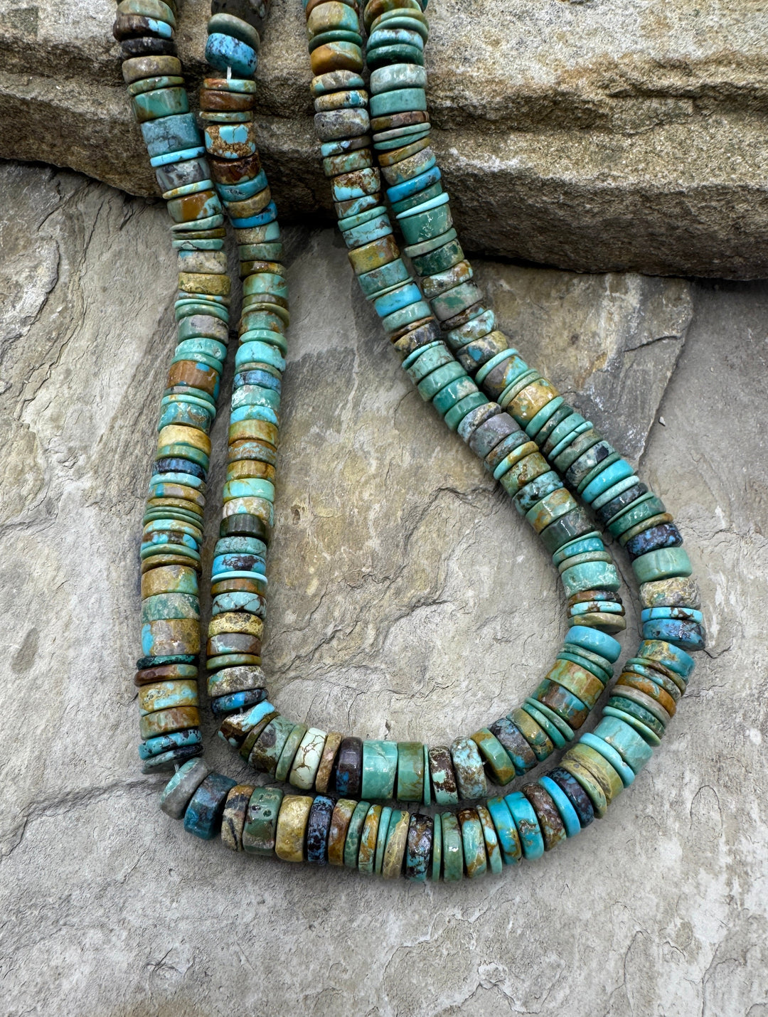 RARE Easter Blue Turquoise (Nevada) 8mm Heishi Bead Strand