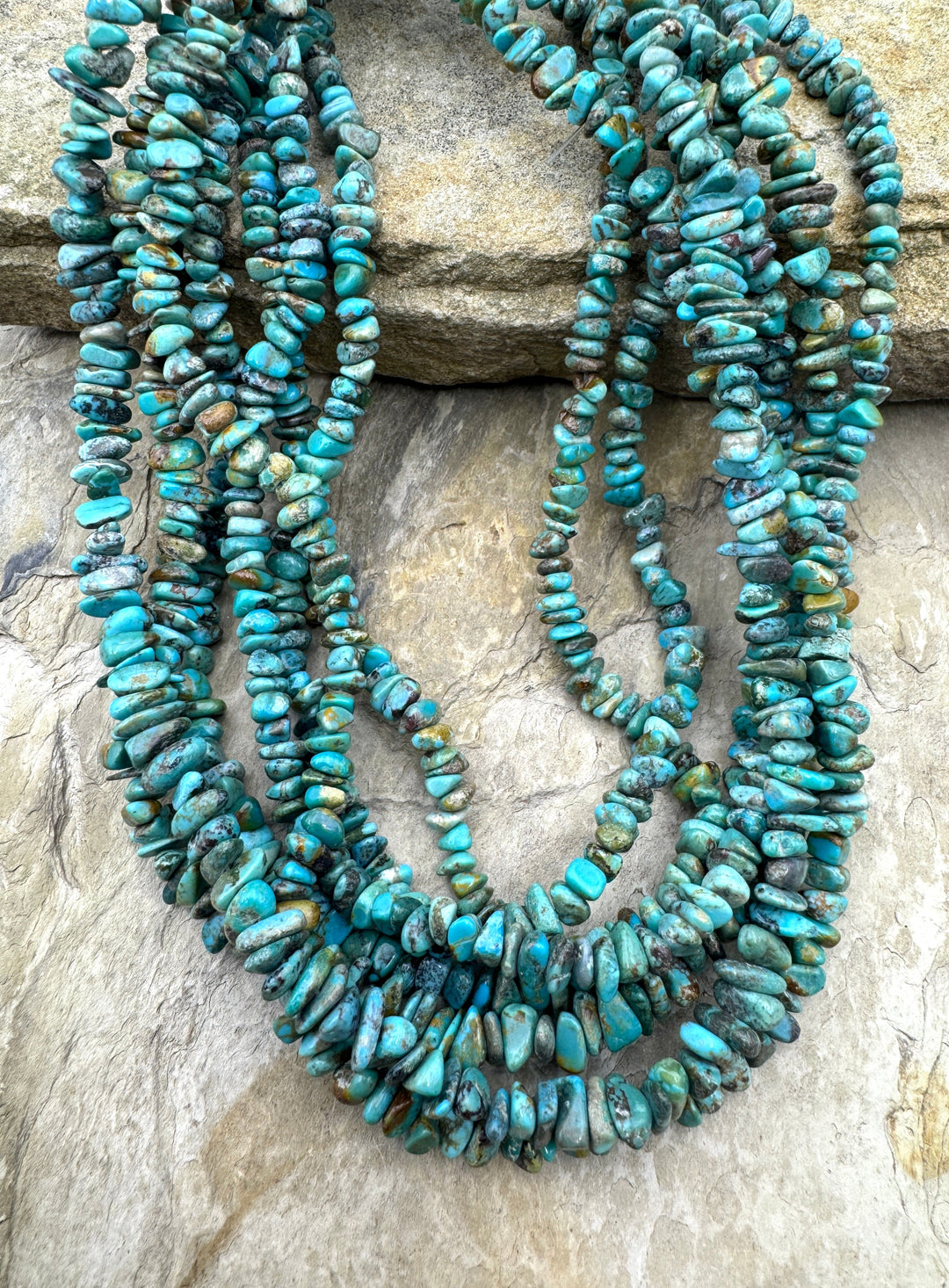 RARE Fox Turquoise (Nevada) 4 6mm Chip/Nugget Beads 16 Inch