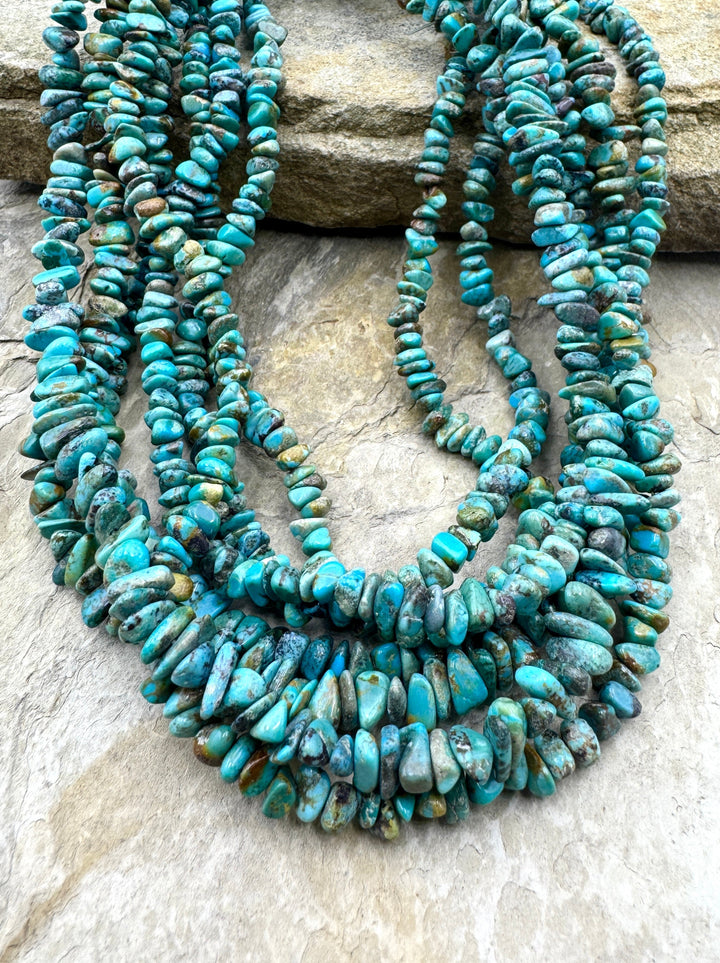 RARE Fox Turquoise (Nevada) 4 6mm Chip/Nugget Beads 16 Inch