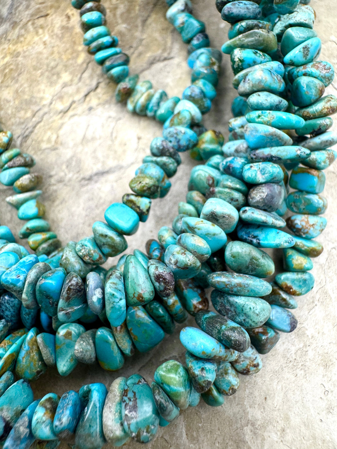 RARE Fox Turquoise (Nevada) 4 6mm Chip/Nugget Beads 16 Inch