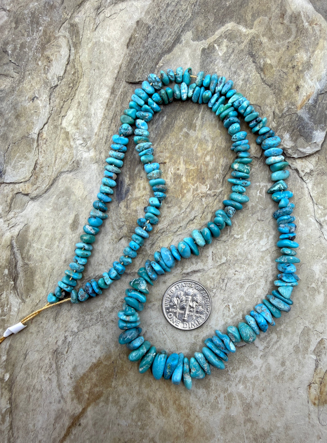RARE Fox Turquoise (Nevada) 4-6mm Graduated Nugget/Chip