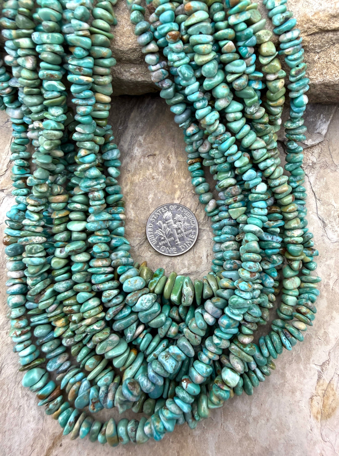 RARE Fox Turquoise (Nevada) 4-6mm Graduated Nugget/Chip