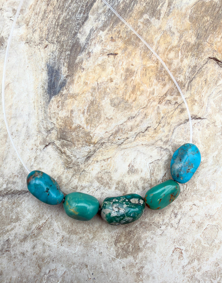 RARE Fox Turquoise (Nevada) 5 Bead Focal Strand