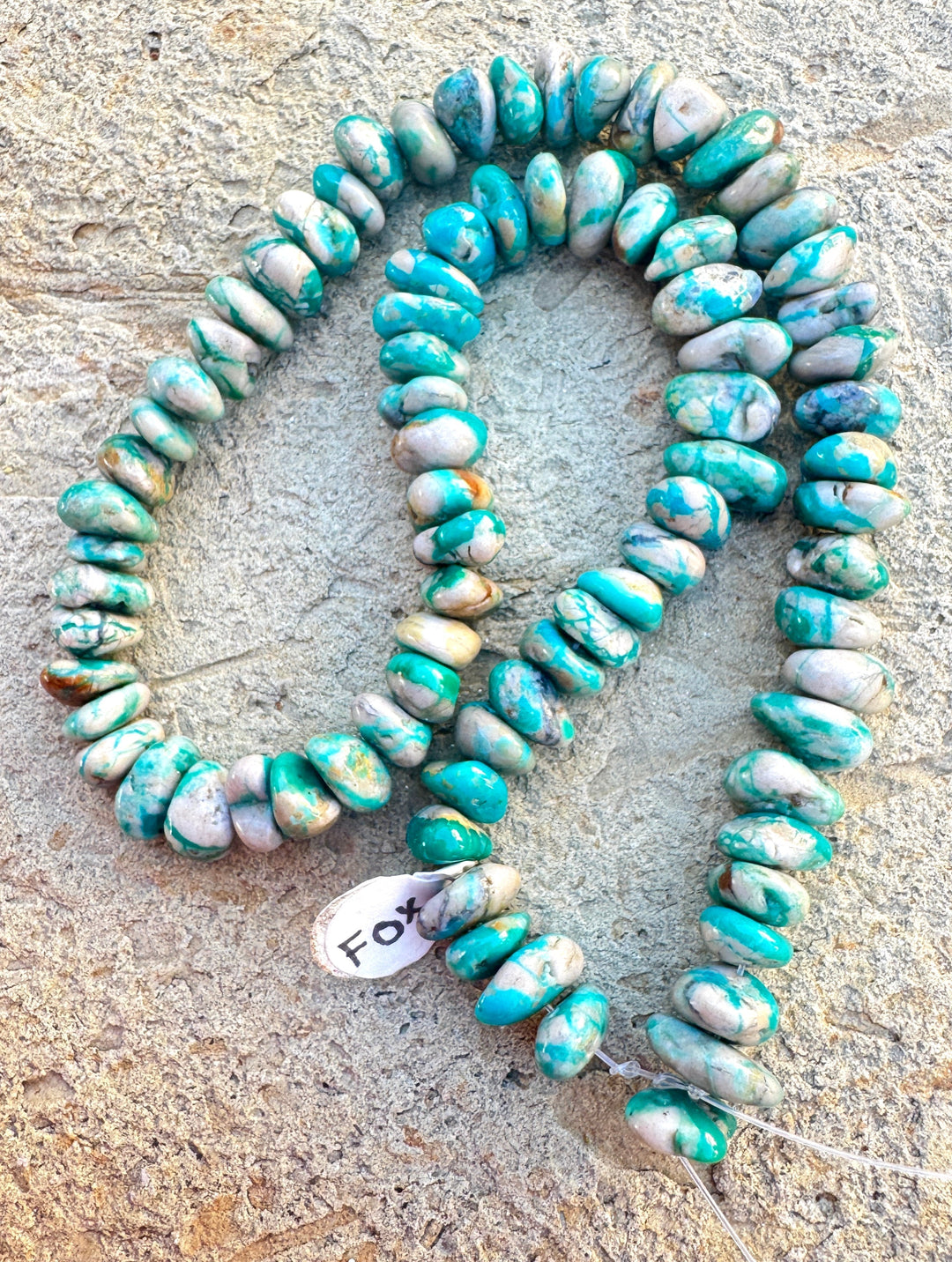 RARE Fox Turquoise (Nevada) 8-10mm Nugget Beads 16 Inch