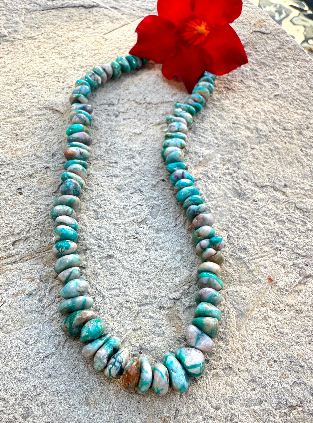 RARE Fox Turquoise (Nevada) 8-10mm Nugget Beads 16 Inch