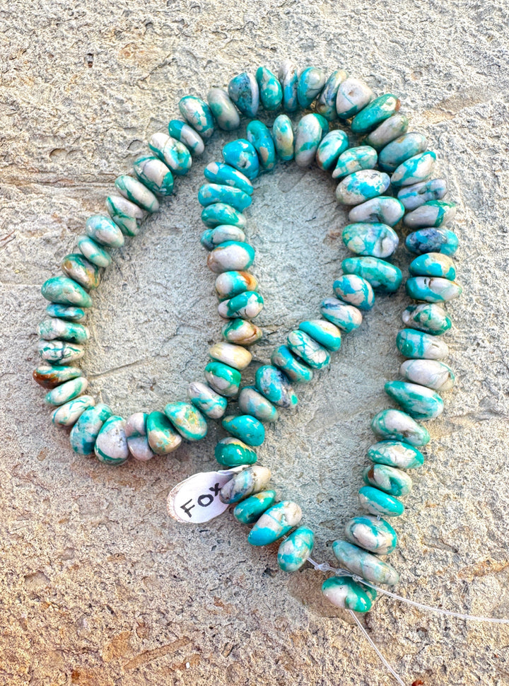 RARE Fox Turquoise (Nevada) 8-10mm Nugget Beads 16 Inch