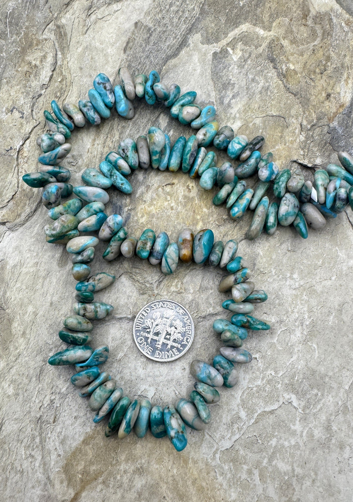 RARE Fox Turquoise (Nevada) 8-13mm Long Nugget Beads