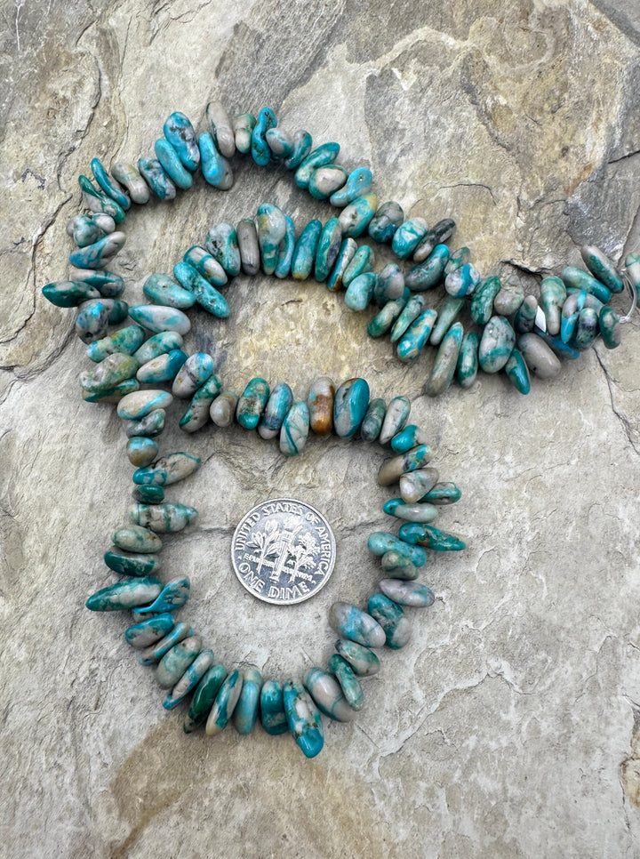 RARE Fox Turquoise (Nevada) 8-13mm Long Nugget Beads