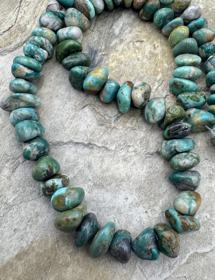 RARE Fox Turquoise (Nevada) 8-13mm Nugget Beads 16 Inch