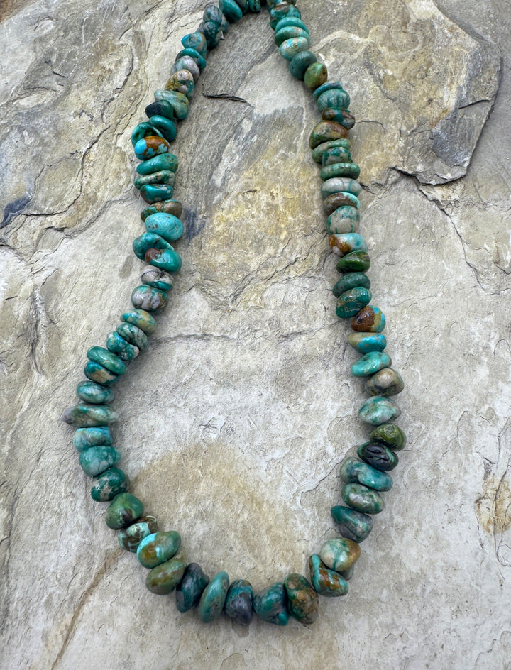 RARE Fox Turquoise (Nevada) 8-13mm Nugget Beads 16 Inch