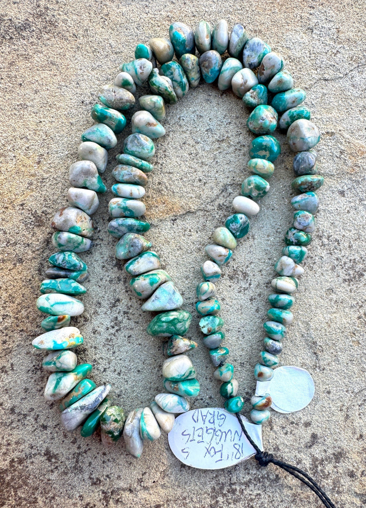 RARE Fox Turquoise (Nevada) Grduated 5-13mm Nugget Beads 16