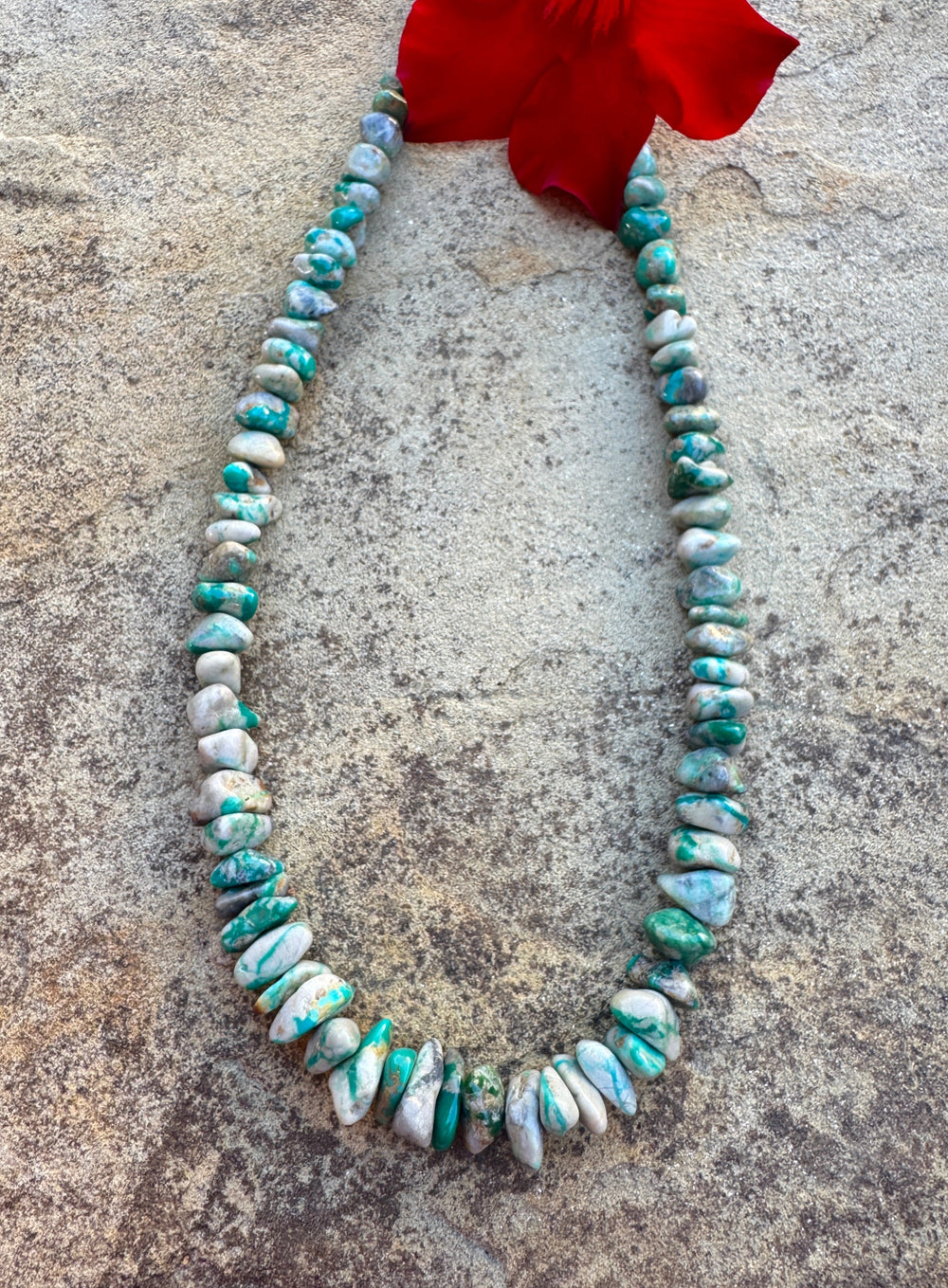 RARE Fox Turquoise (Nevada) Grduated 5-13mm Nugget Beads 16