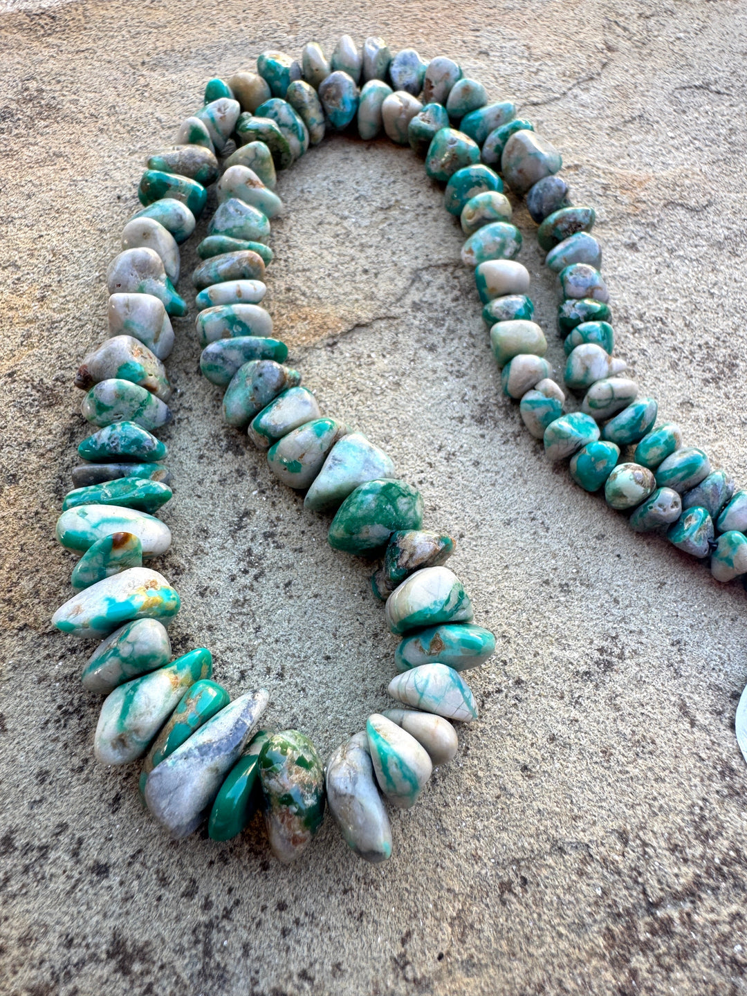 RARE Fox Turquoise (Nevada) Grduated 5-13mm Nugget Beads 16