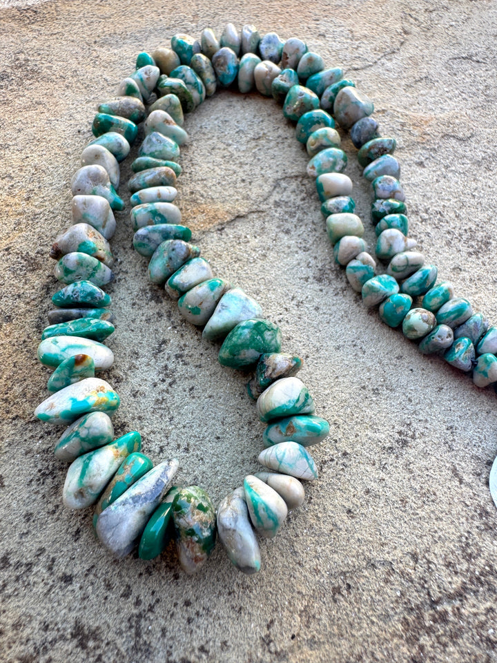 RARE Fox Turquoise (Nevada) Grduated 5-13mm Nugget Beads 16