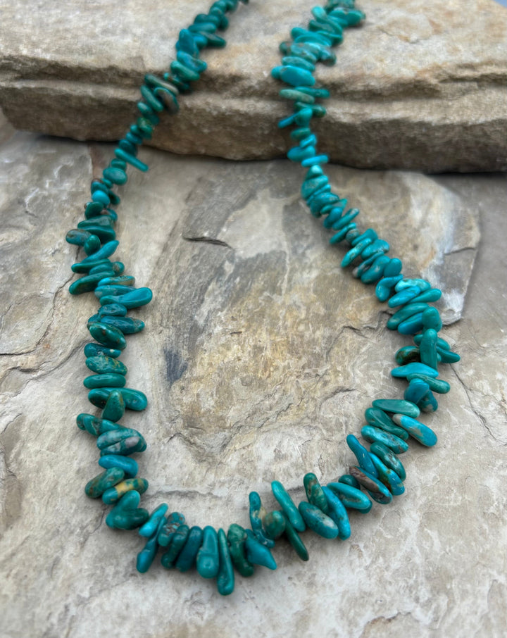 RARE Fox Turquoise (Nevada) Long Graduated Nugget Beads