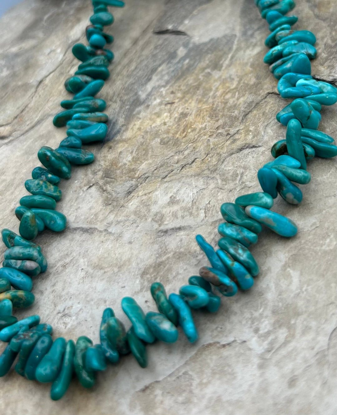 RARE Fox Turquoise (Nevada) Long Graduated Nugget Beads