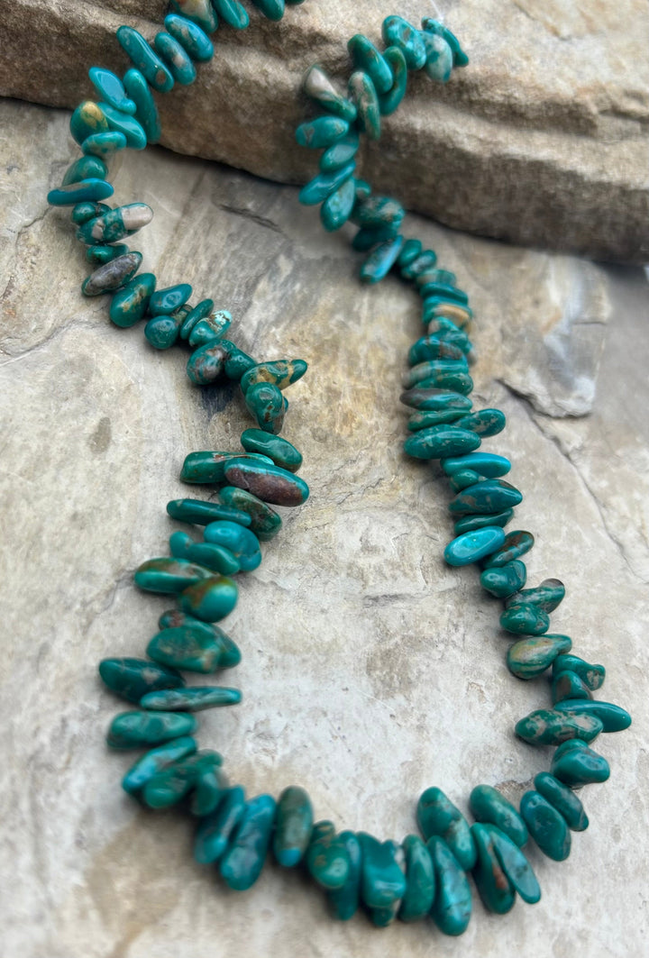 RARE Fox Turquoise (Nevada) Long Graduated Nugget Beads