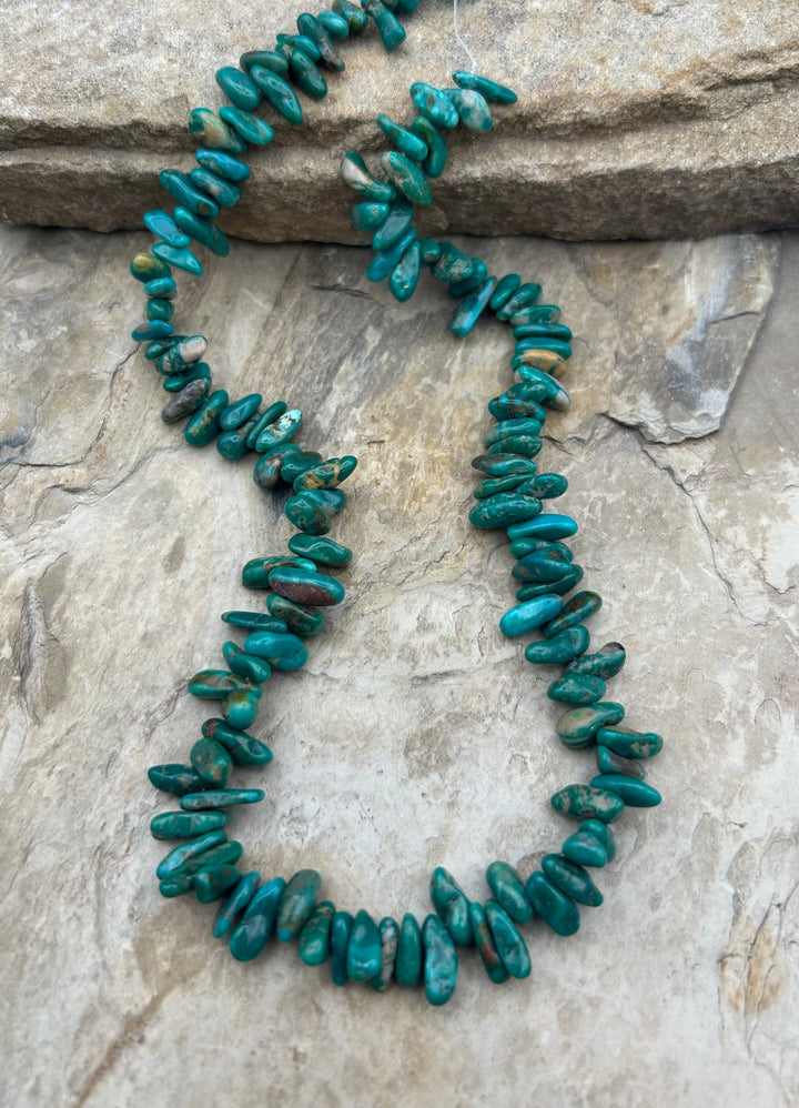 RARE Fox Turquoise (Nevada) Long Graduated Nugget Beads