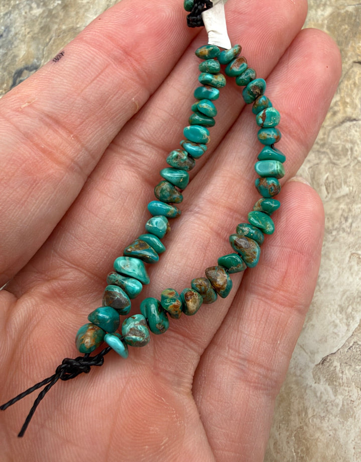 RARE Fox Turquoise (Nevada) Nugget Beads 3.5-6mm 4.5 inch