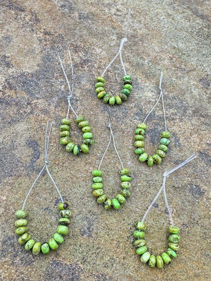 RARE Gaspeite (Canada) 4mm Rondelle Beads Set of 12 Beads