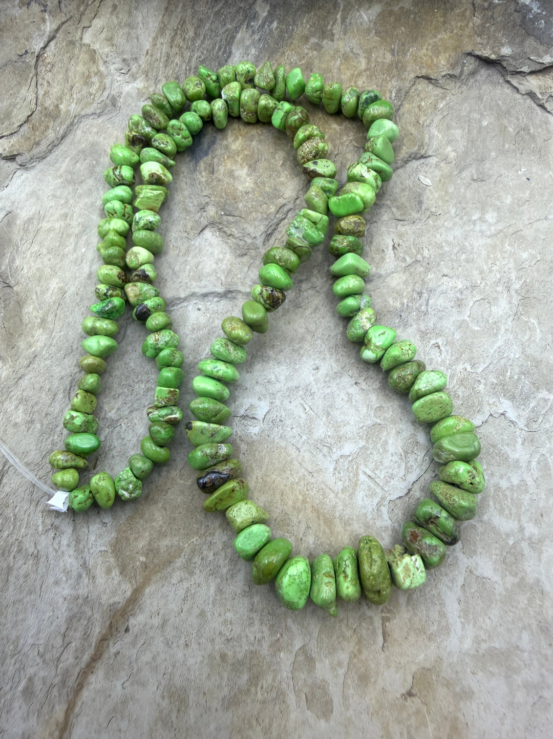 RARE Gaspeite (Canada) Graduated 4-6mm Chip/Nugget Beads 16