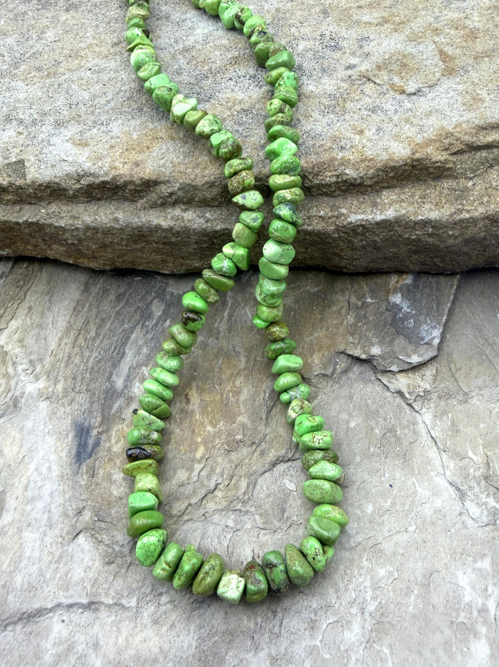 RARE Gaspeite (Canada) Graduated 4-6mm Chip/Nugget Beads 16