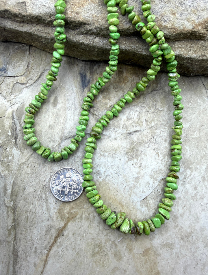 RARE Gaspeite (Canada) Graduated Nugget/Chip Beads 4-6mm